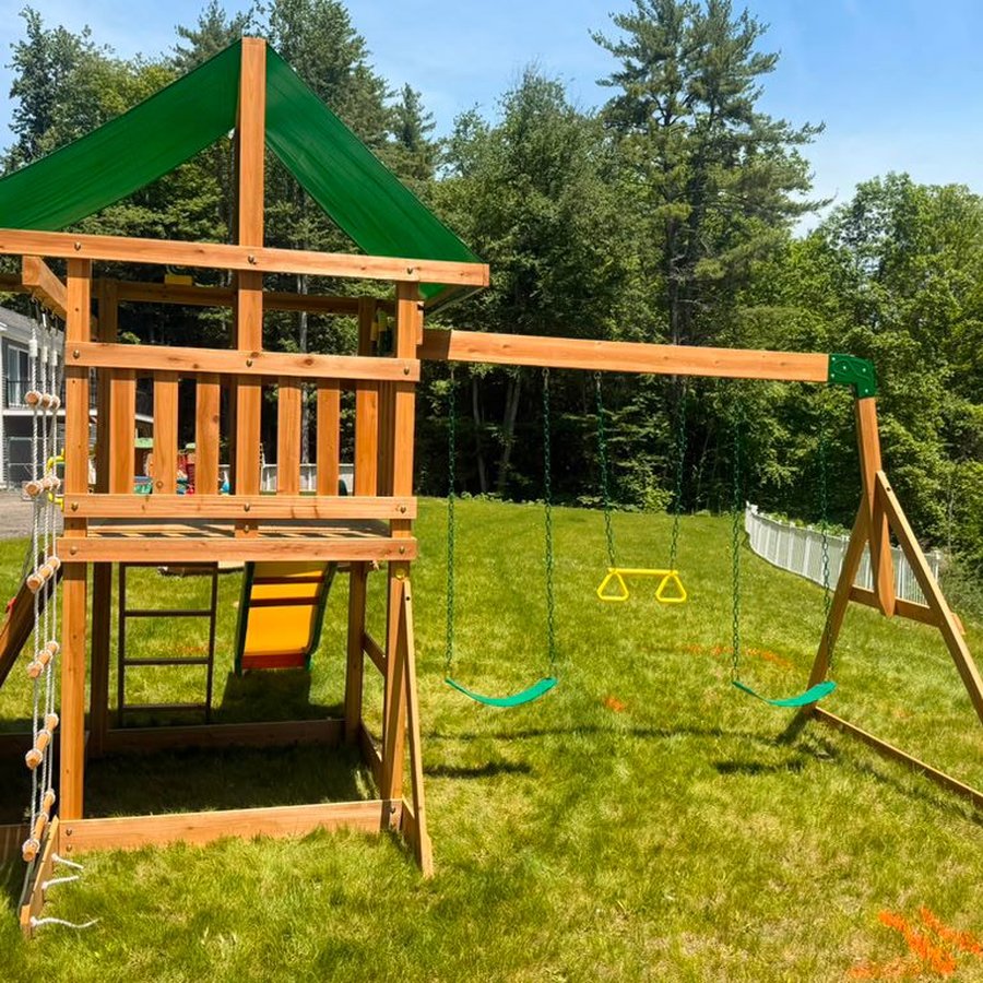 Backyard playset installation